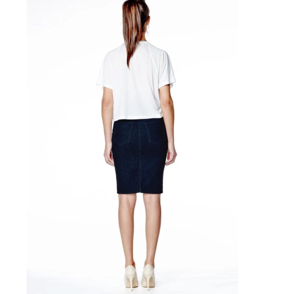 Second Denim Yoga Jeans | High rise denim pencil skirt | Indigo rinse | size 26 - Picture 3 of 13